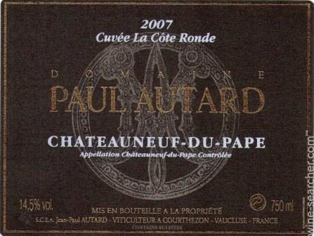 Domaine Paul Autard Chateauneuf-du-papes Rhone